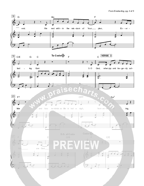 From Everlasting (Psalm 90) Piano/Melody (Sovereign Grace)