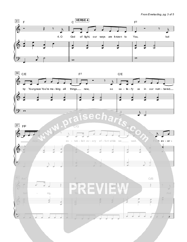 From Everlasting (Psalm 90) Piano/Melody (Sovereign Grace)