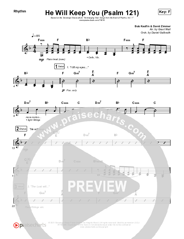 He Will Keep You (Psalm 121) Rhythm Pack (Sovereign Grace)