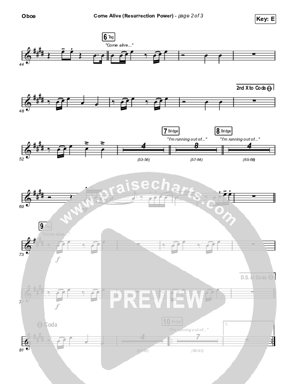 Come Alive (Resurrection Power) (Live) Oboe (The Belonging Co / Hope Darst)