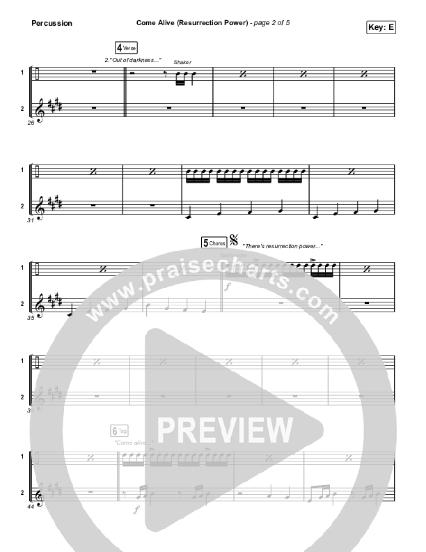 Come Alive (Resurrection Power) (Live) Percussion (The Belonging Co / Hope Darst)