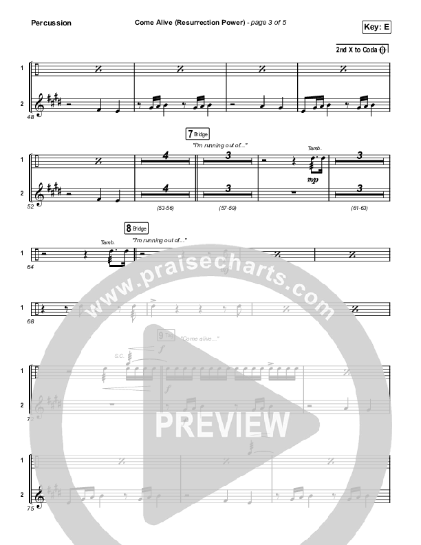 Come Alive (Resurrection Power) (Live) Percussion (The Belonging Co / Hope Darst)