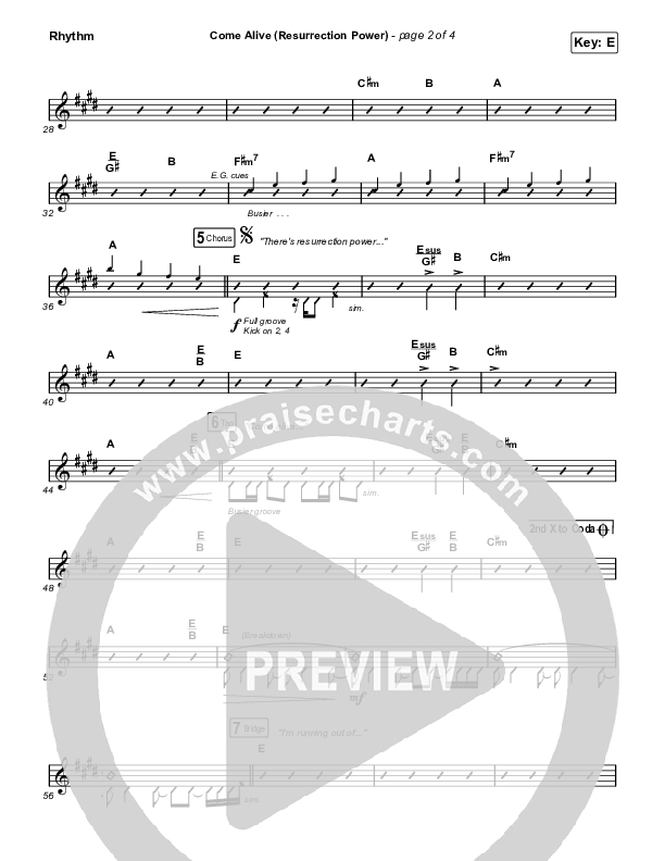 Come Alive (Resurrection Power) (Live) Rhythm Pack (The Belonging Co / Hope Darst)