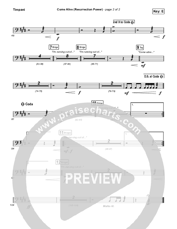 Come Alive (Resurrection Power) (Live) Timpani (The Belonging Co / Hope Darst)