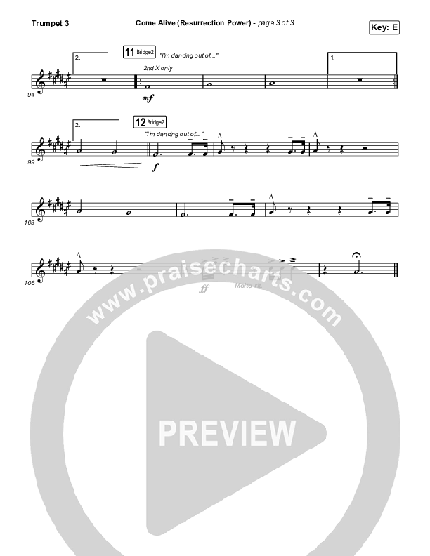 Come Alive (Resurrection Power) (Live) Trumpet 3 (The Belonging Co / Hope Darst)