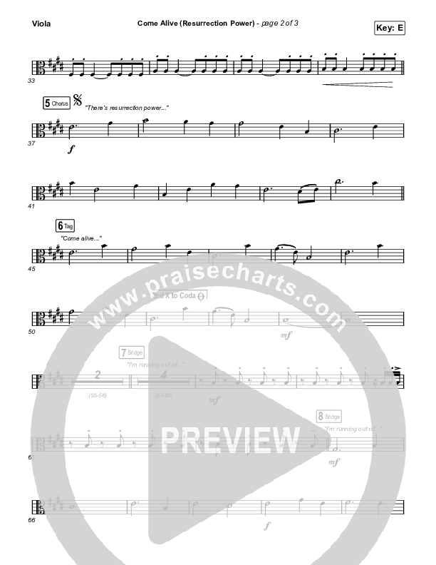 Come Alive (Resurrection Power) (Live) Viola (The Belonging Co / Hope Darst)