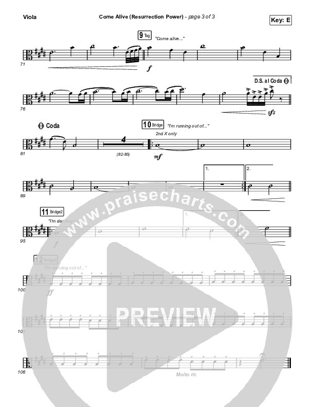 Come Alive (Resurrection Power) (Live) Viola (The Belonging Co / Hope Darst)