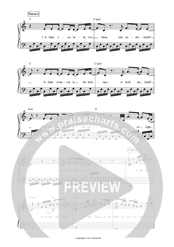 I See You Piano/Vocal (SAT) (Martin Smith)