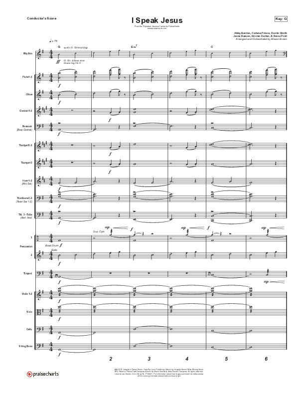 I Speak Jesus (Sing It Now SATB) Conductor's Score (Shylo Sharity / Signature Sessions / Arr. Mason Brown)