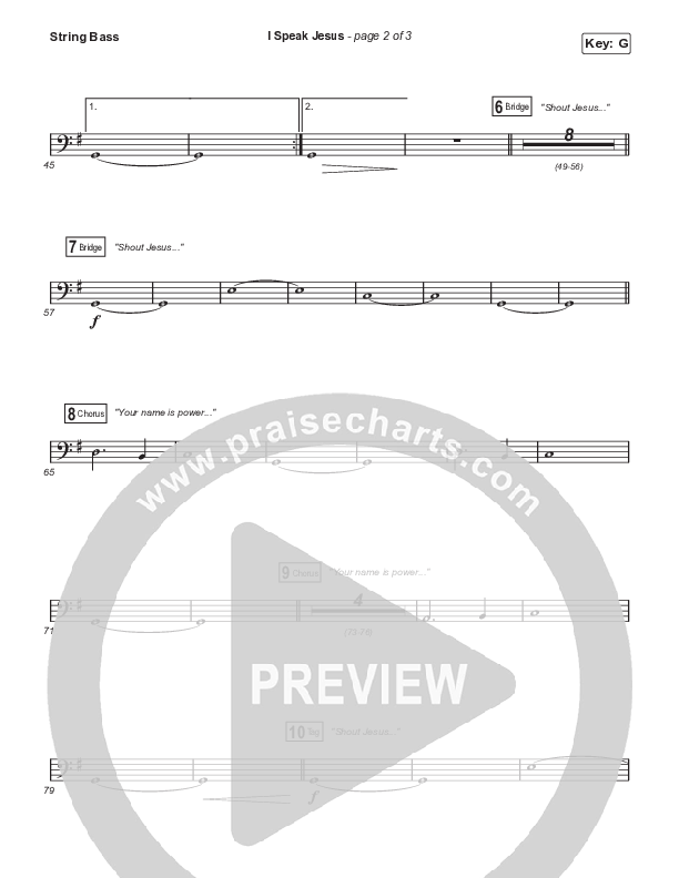 I Speak Jesus (Sing It Now SATB) Double Bass (Shylo Sharity / Signature Sessions / Arr. Mason Brown)