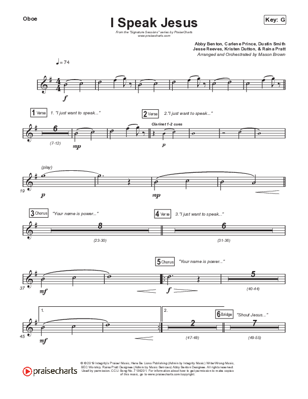 I Speak Jesus (Sing It Now SATB) Wind Pack (Shylo Sharity / Signature Sessions / Arr. Mason Brown)
