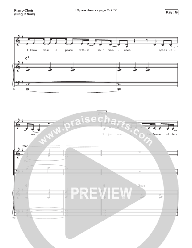 I Speak Jesus (Sing It Now SATB) Piano/Choir (SATB) (Shylo Sharity / Signature Sessions / Arr. Mason Brown)