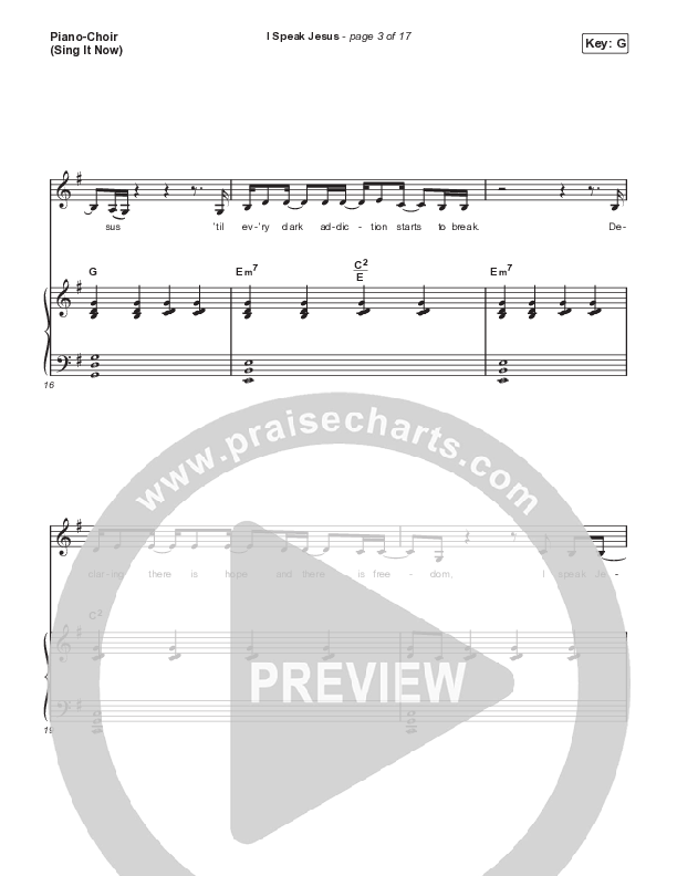 I Speak Jesus (Sing It Now SATB) Piano/Choir (SATB) (Shylo Sharity / Signature Sessions / Arr. Mason Brown)