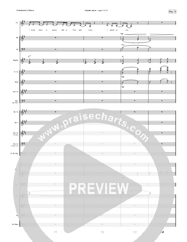 I Speak Jesus (Worship Choir SAB) Conductor's Score (Shylo Sharity / Signature Sessions / Arr. Mason Brown)