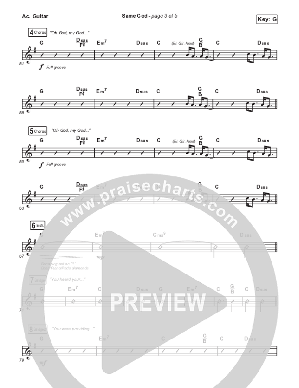Same God (Worship Choir SAB) Acoustic Guitar (Signature Sessions / Arr. Mason Brown)