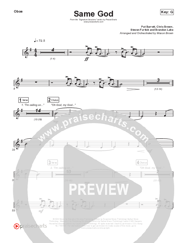 Same God (Worship Choir SAB) Wind Pack (Signature Sessions / Arr. Mason Brown)