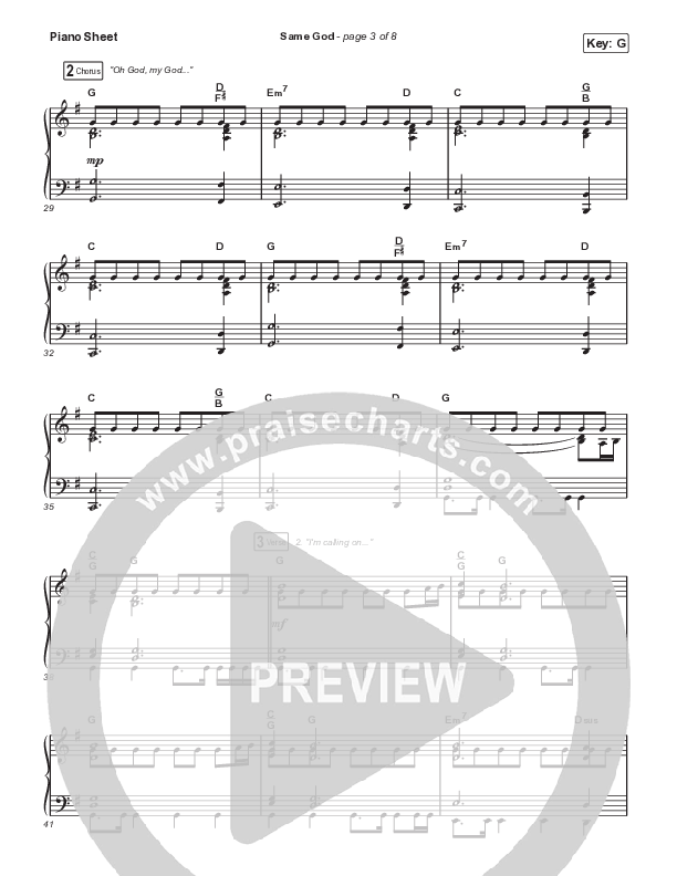 Same God (Worship Choir SAB) Piano Sheet (Signature Sessions / Arr. Mason Brown)