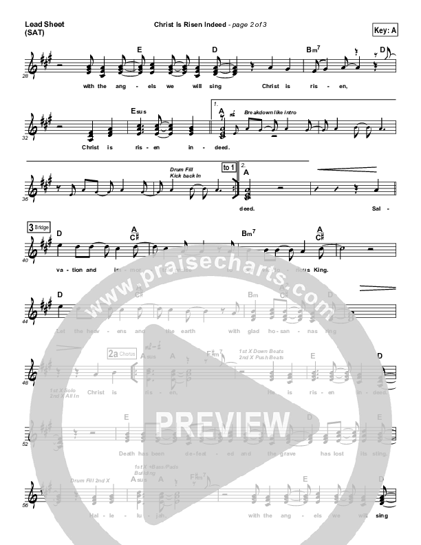 Christ Is Risen Indeed Lead Sheet (Matt Boswell)