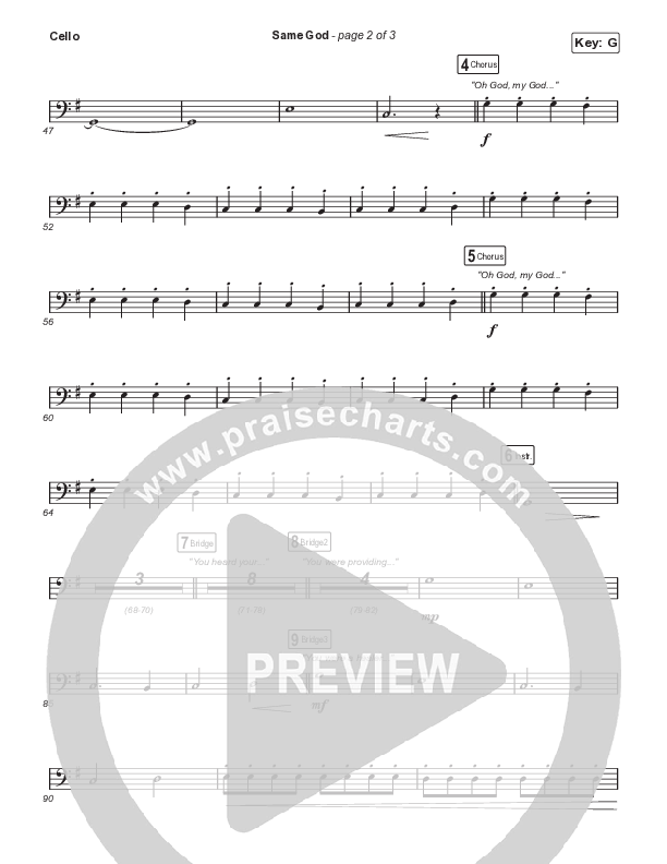 Same God (Sing It Now SATB) Cello (Signature Sessions / Arr. Mason Brown)