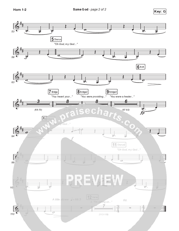 Same God (Sing It Now SATB) French Horn 1/2 (Signature Sessions / Arr. Mason Brown)