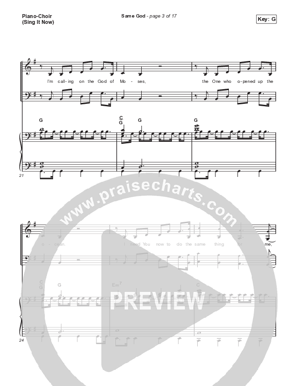 Same God (Sing It Now) Piano-Choir (SATB) (PraiseCharts Choral / Signature Sessions / Arr. Mason Brown)