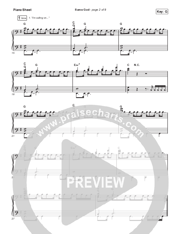 Same God (Sing It Now SATB) Piano Sheet (Signature Sessions / Arr. Mason Brown)