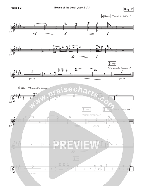 House Of The Lord (Sing It Now SATB) Flute 1/2 (Signature Sessions / Arr. Mason Brown)