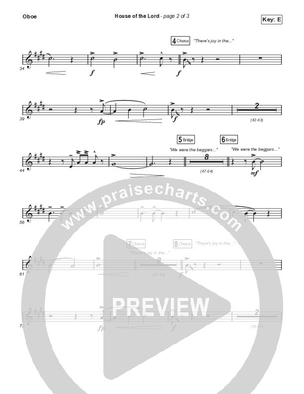 House Of The Lord (Sing It Now SATB) Oboe (Signature Sessions / Arr. Mason Brown)