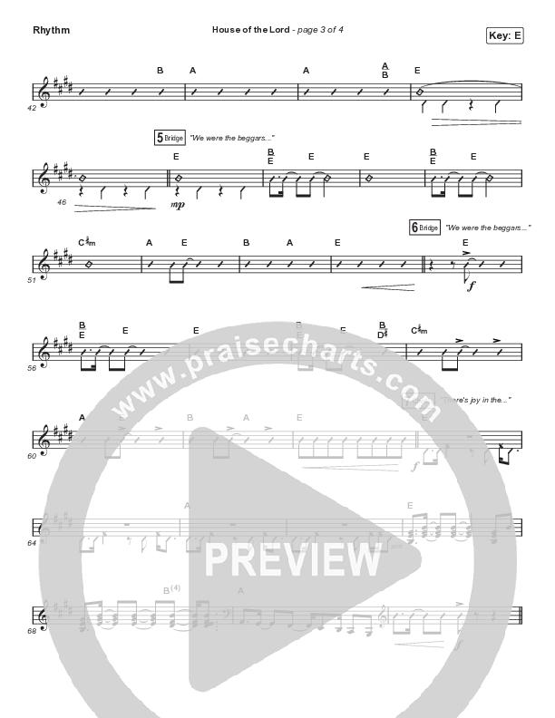 House Of The Lord (Sing It Now SATB) Rhythm Chart (Signature Sessions / Arr. Mason Brown)