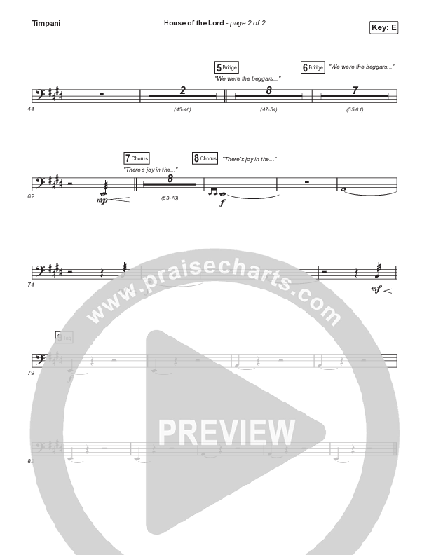 House Of The Lord (Sing It Now SATB) Timpani (Signature Sessions / Arr. Mason Brown)