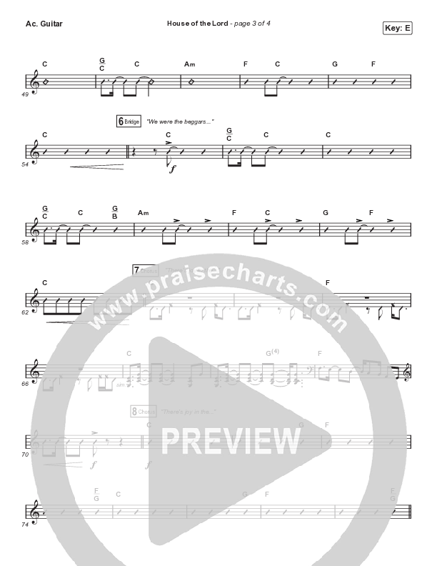 House Of The Lord (Worship Choir SAB) Acoustic Guitar (Signature Sessions / Arr. Mason Brown)