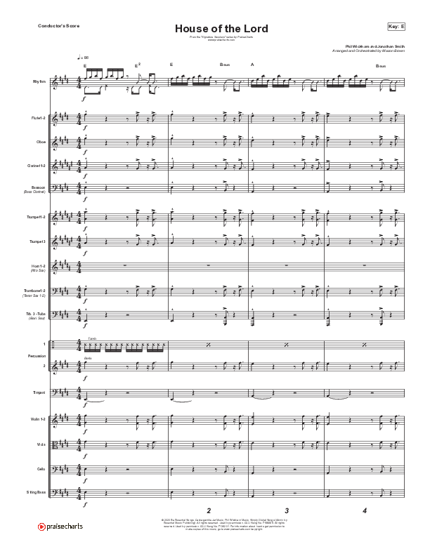 House Of The Lord (Worship Choir SAB) Conductor's Score (Signature Sessions / Arr. Mason Brown)