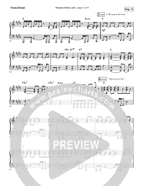 House Of The Lord (Worship Choir SAB) Piano Sheet (Signature Sessions / Arr. Mason Brown)