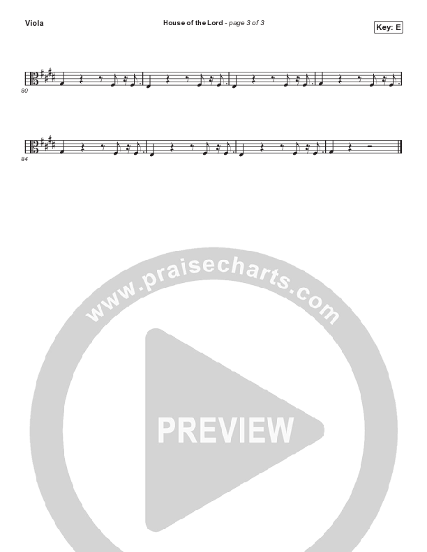 House Of The Lord (Worship Choir SAB) Viola (Signature Sessions / Arr. Mason Brown)