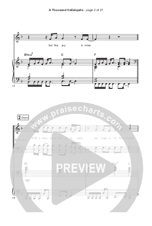 A Thousand Hallelujahs (Worship Choir SAB) Octavo (SAB & Pno) (Signature Sessions / Arr. Mason Brown)