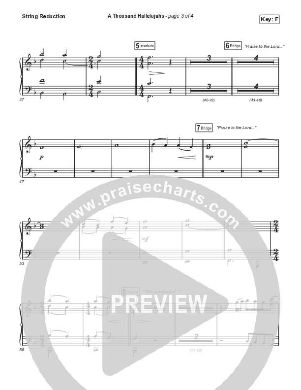 A Thousand Hallelujahs (Worship Choir SAB) String Reduction (Signature Sessions / Arr. Mason Brown)