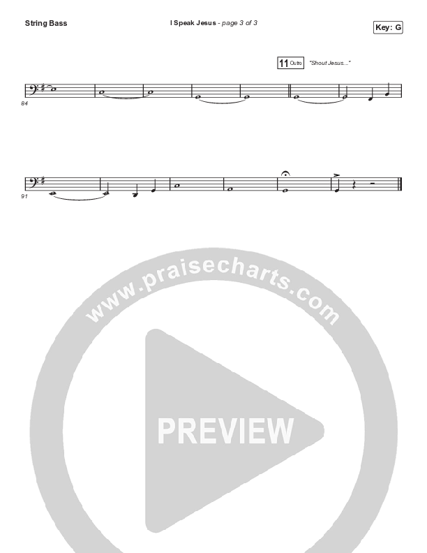 I Speak Jesus (Unison/2-Part Choir) Double Bass (Shylo Sharity / Signature Sessions / Arr. Mason Brown)
