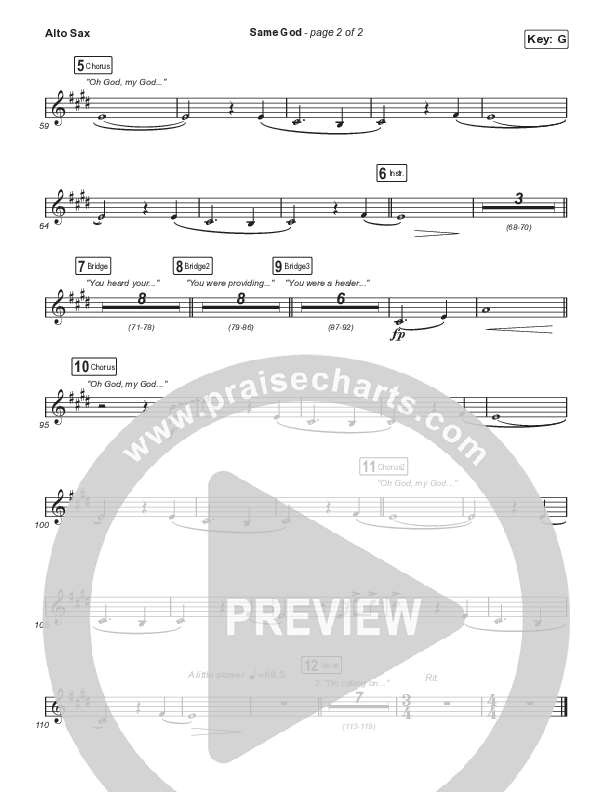 Same God (Unison/2-Part Choir) Sax Pack (Signature Sessions / Arr. Mason Brown)