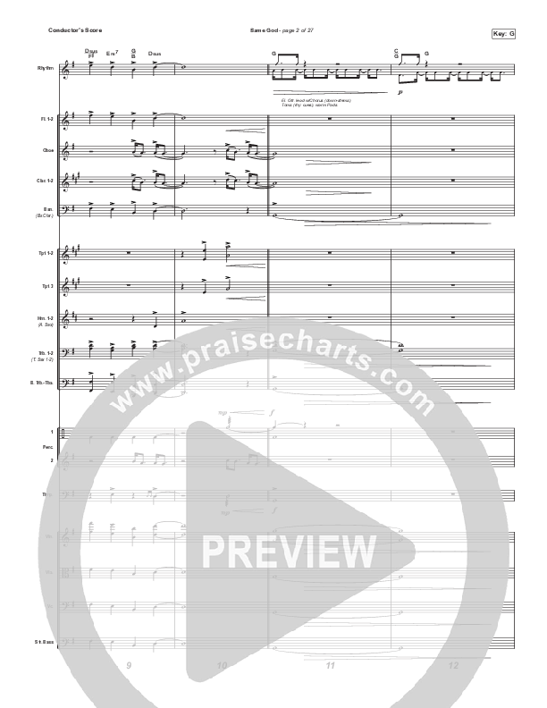 Same God (Unison/2-Part Choir) Conductor's Score (Signature Sessions / Arr. Mason Brown)
