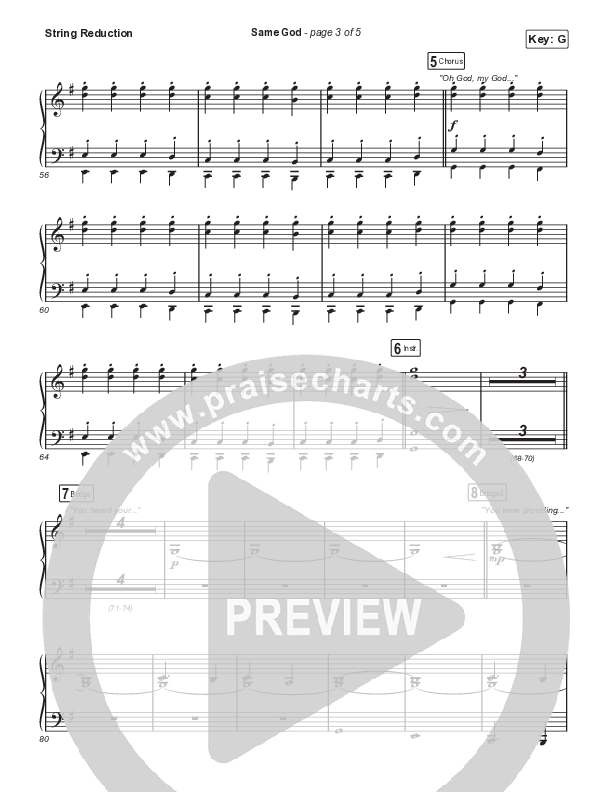 Same God (Unison/2-Part Choir) String Reduction (Signature Sessions / Arr. Mason Brown)