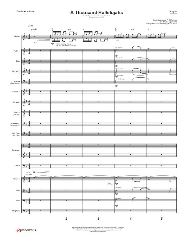 A Thousand Hallelujahs (Unison/2-Part Choir) Conductor's Score (Signature Sessions / Arr. Mason Brown)