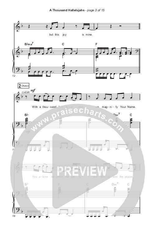 A Thousand Hallelujahs (Unison/2-Part Choir) Octavo (Uni/2-Part & Pno) (Signature Sessions / Arr. Mason Brown)