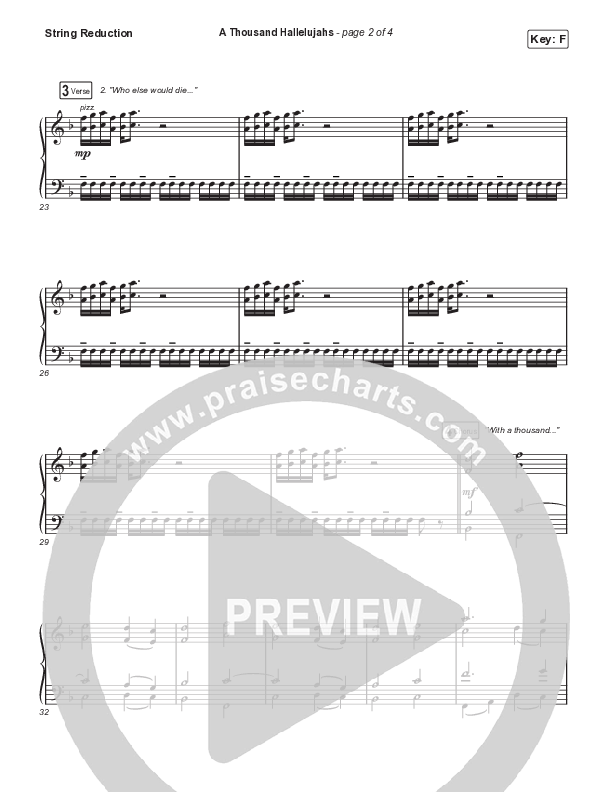A Thousand Hallelujahs (Unison/2-Part Choir) String Reduction (Signature Sessions / Arr. Mason Brown)