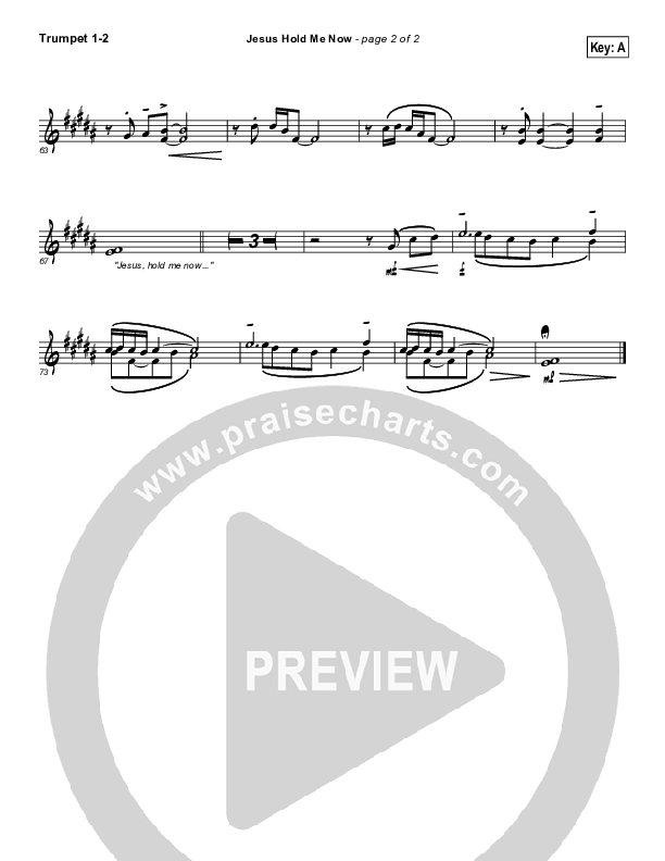 Jesus Hold Me Now Trumpet 1,2 (Casting Crowns)