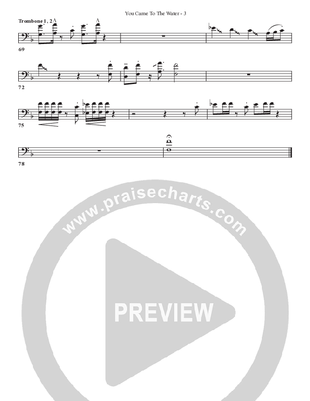 You Came To The Water Trombone 1/2 (Bell Shoals Music)