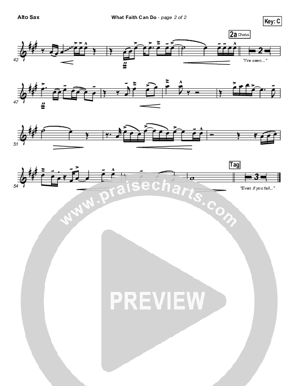 What Faith Can Do Alto Sax (Kutless)