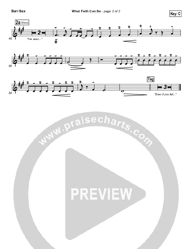 What Faith Can Do Bari Sax (Kutless)