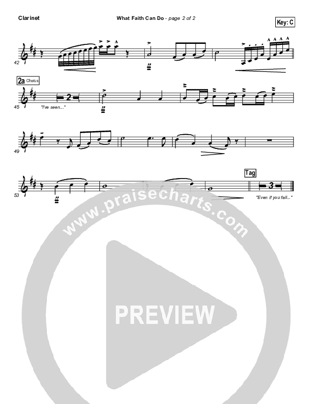 What Faith Can Do Clarinet (Kutless)