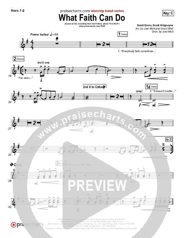 What Faith Can Do French Horn 1/2 (Kutless)