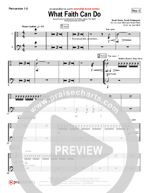 What Faith Can Do Percussion 1/2 (Kutless)